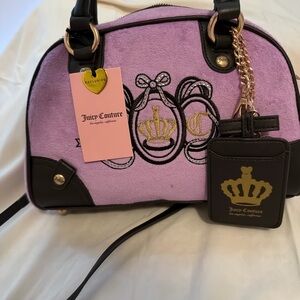 Juicy Couture Lavender Dome Satchel with Gold Accents